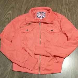 Peach Zip Up Light Jacket